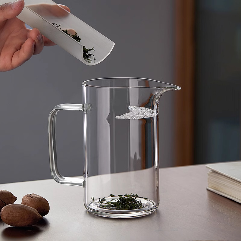 玻璃茶壶过滤一体月牙公道杯