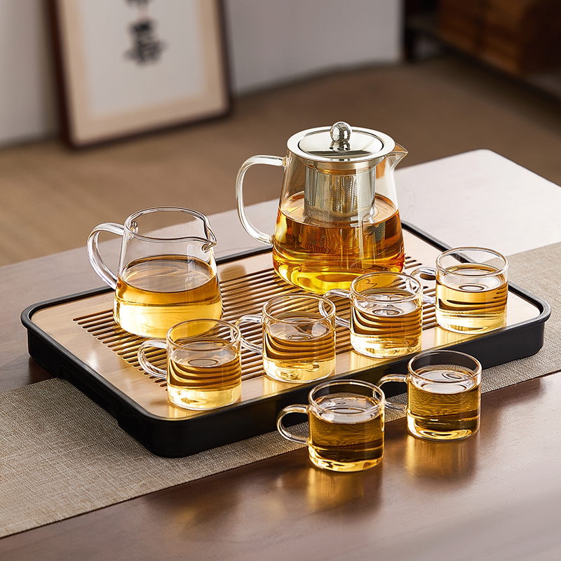 玻璃茶具套装2026新款耐高温家用办公室轻奢高档喝茶功夫茶泡茶壶