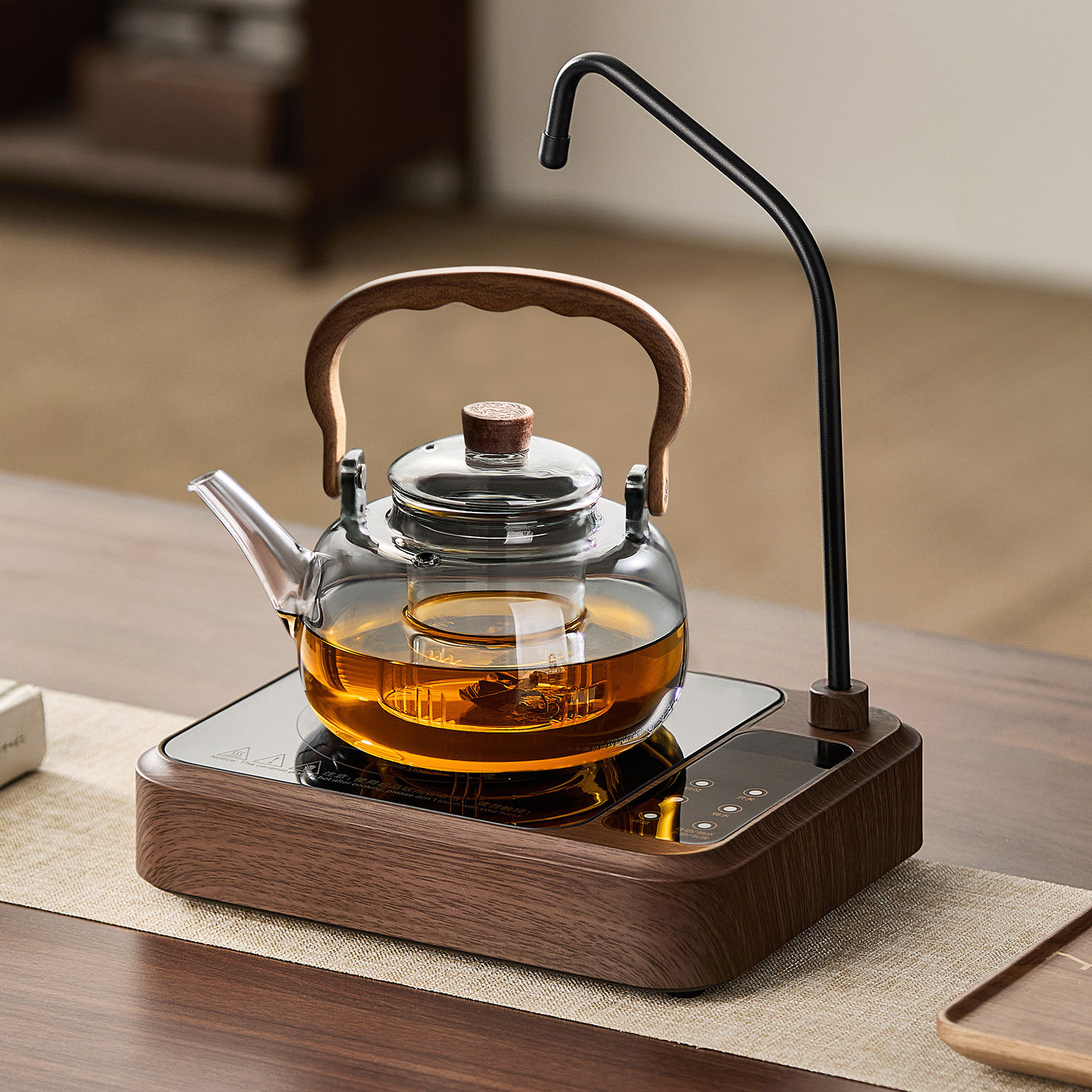 全自动上水煮茶套装2026新款煮茶壶玻璃家用电陶炉煮茶器烧水壶