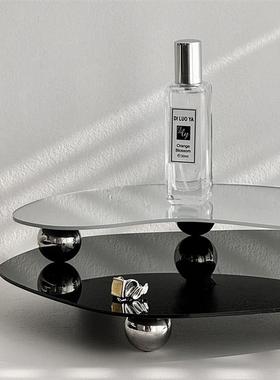 不规则亚克力托盘ins轻奢家居香水香薰底托钥匙玄关收纳装饰摆件