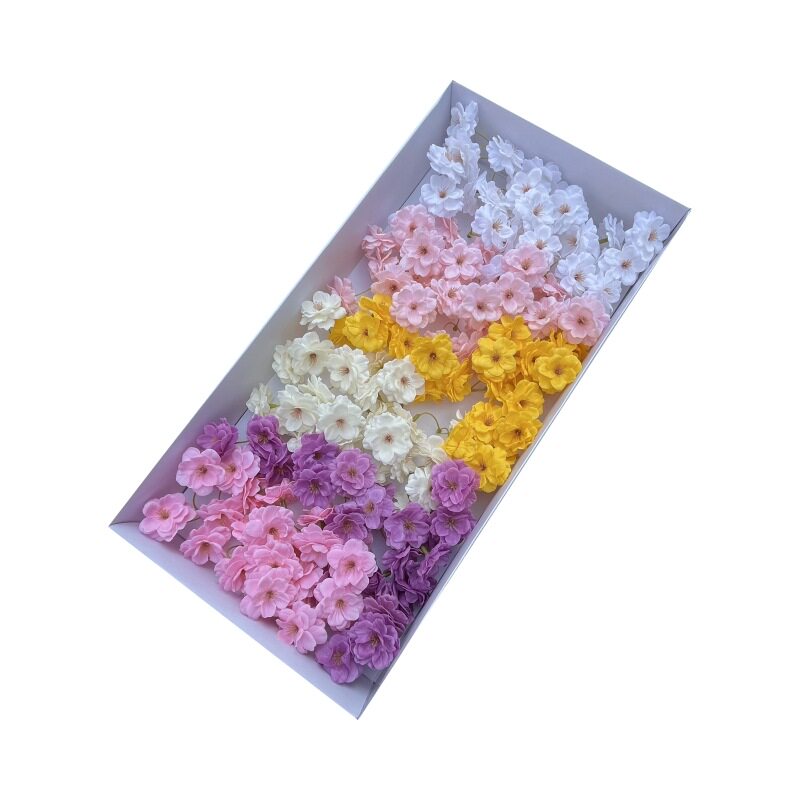 圣诞节新款樱花香皂花花头盒装礼盒花束手工配饰材料肥皂花头