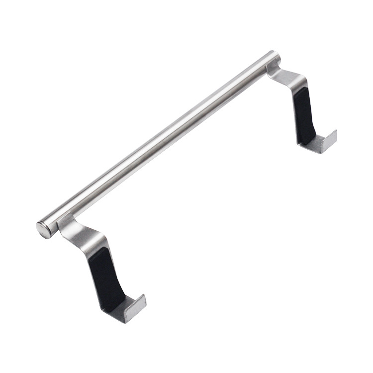 直供免打孔毛巾架可挂式双层毛巾浴巾杆可移动伸缩卫浴置物架