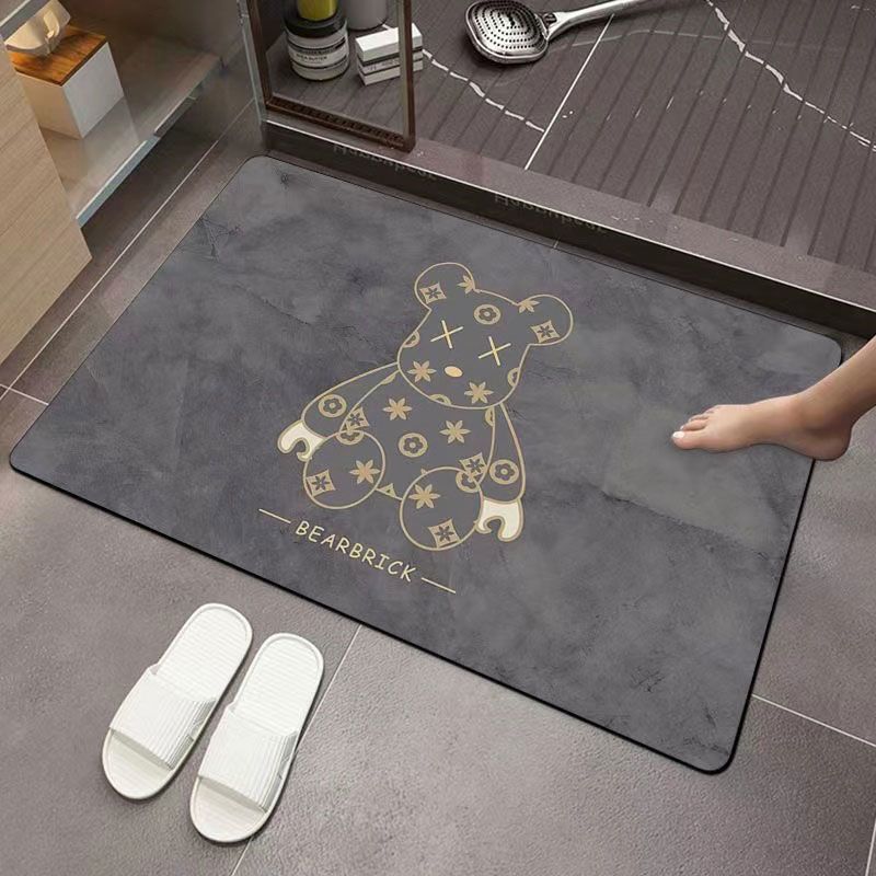 免洗硅藻泥家用门口入户浴室吸水地垫厨房卫生间橡胶防滑大号脚垫