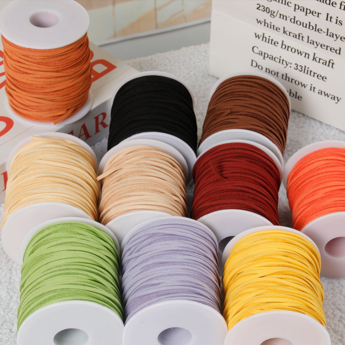 双面绒鹿皮绳DIY编织材料