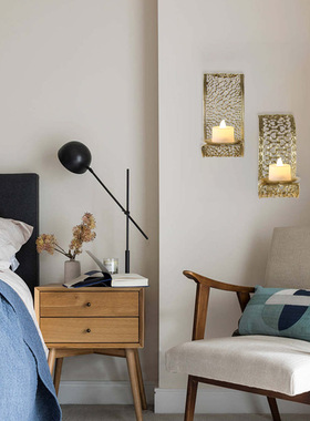 严选阿拉伯candlestick镂空壁饰中东香薰架家居装饰挂件烛台铁