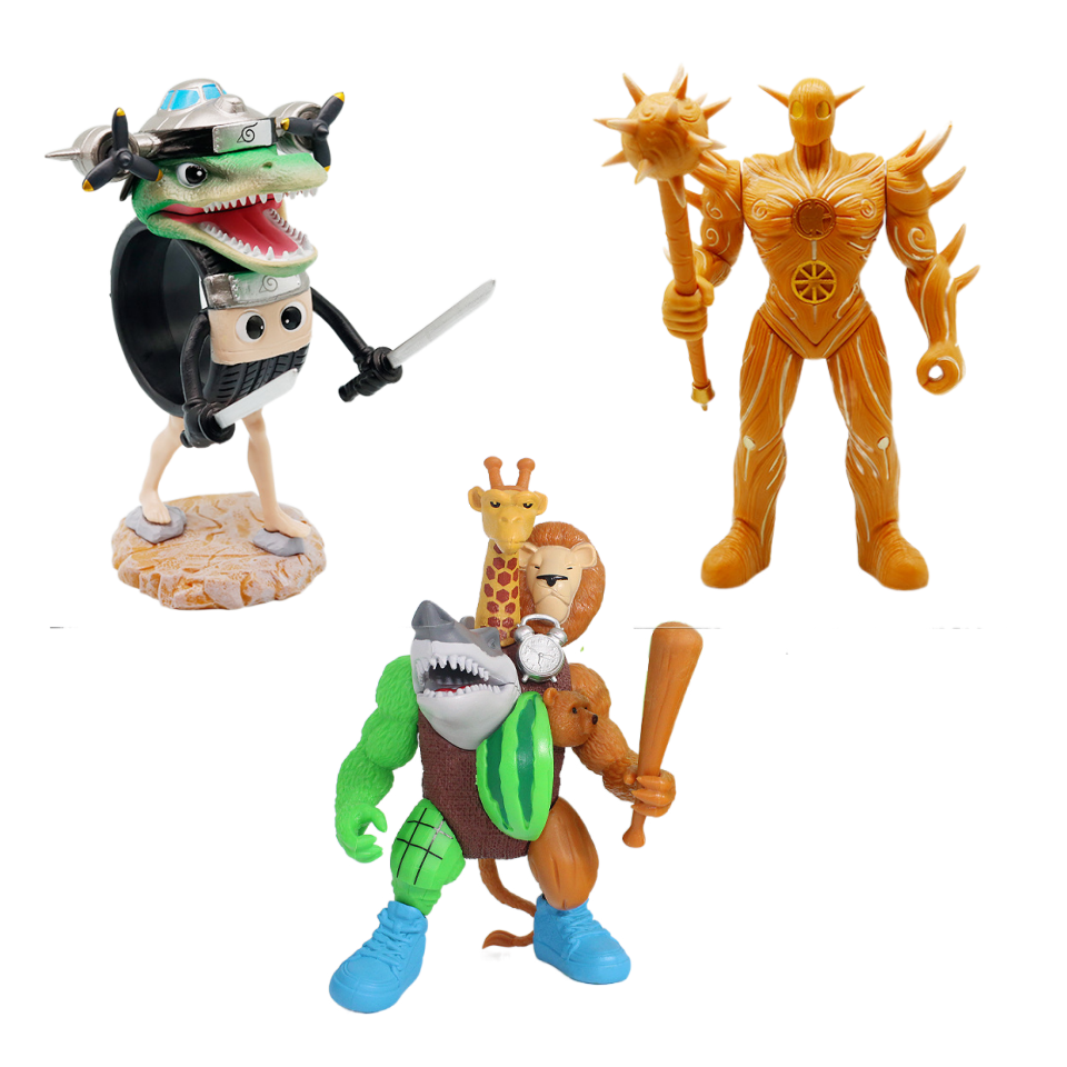 ai山海经的玩具神兽积木手办可以拼的模型公仔缝合怪儿童玩具礼物