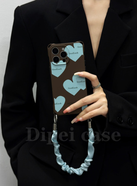 秋冬质感17promax新款四角开孔手机壳斜挎挂绳适用苹果iPhone16华为mate70/60pro手提Pura80/小米15/13侧背14