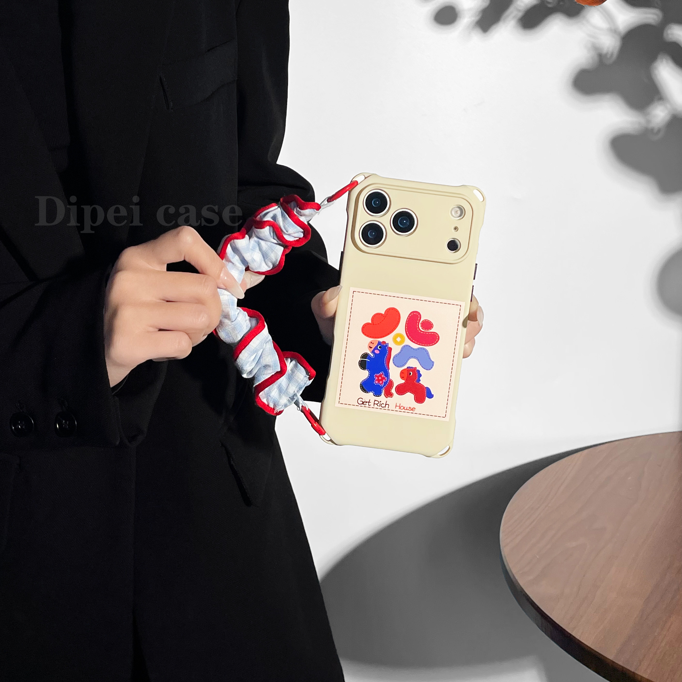 新款发财马~17Promax挂绳手机壳四角带孔适用iPhone苹果16plus/15华为mate70pro/60/pura80斜挎新款手提小众,3C数码配件,手机保护套/壳,淘宝优惠券,粉丝福利购,淘宝优惠卷