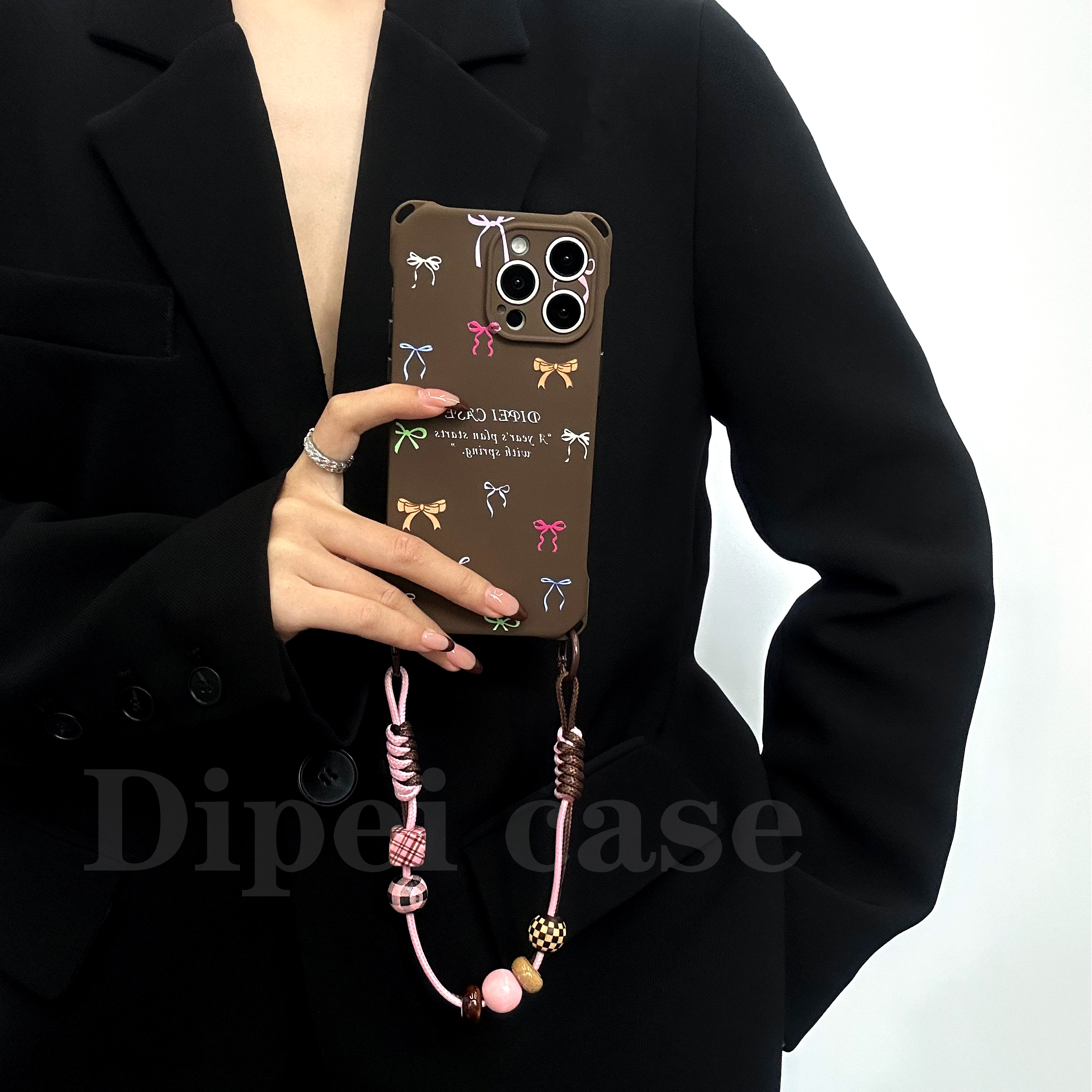 俏皮少女时尚挂绳手机壳