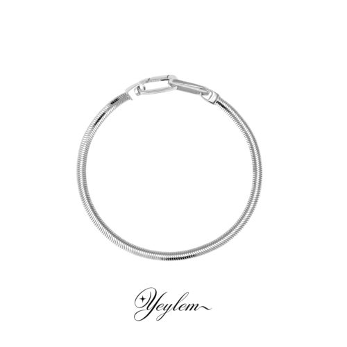 yeylem|昼行银·极光蛇骨万能扣极简清冷感中性轻奢风925银手链