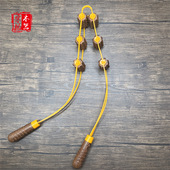 木质家用按轮鸡翅木滚轮拉背按器经络保健按拉背拉伸器