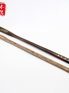 鸡翅木黑檀黄铜鞋拔子长柄木质拔鞋器免弯腰懒人提鞋鞋扒