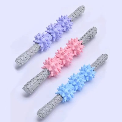 瑜伽齿轮筋膜棒全身肌肉经络按摩棒厂家直供狼牙棒运动滚轴