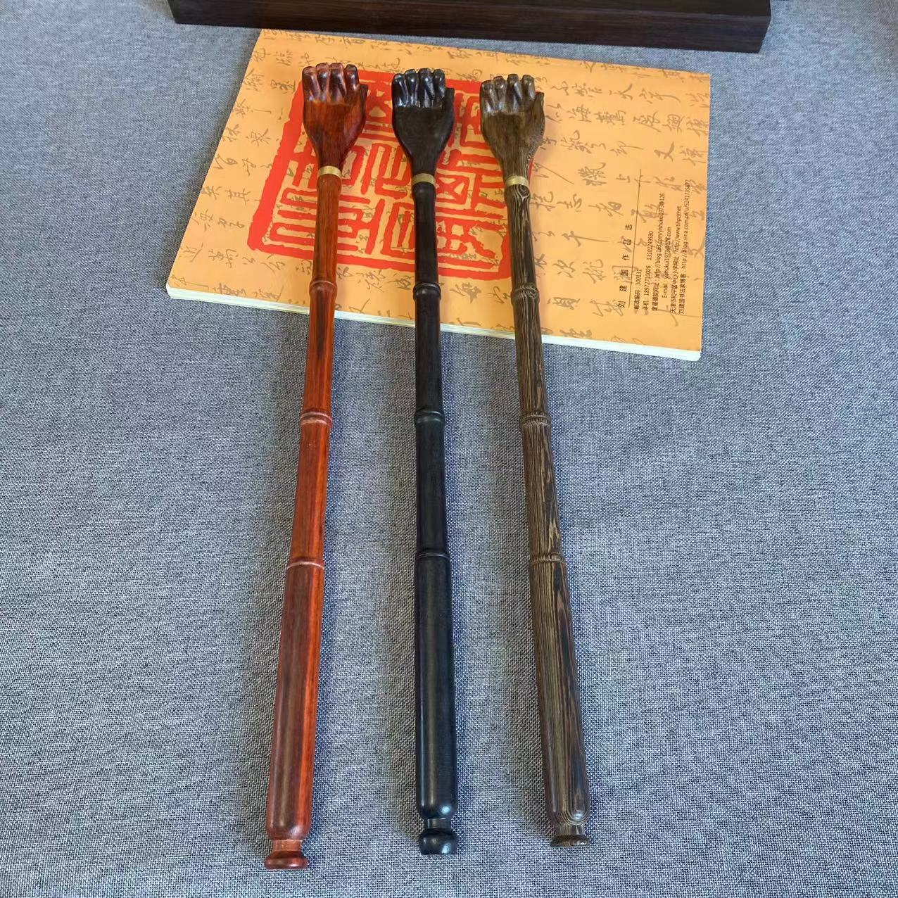 鸡翅木乌木痒痒实木挠痒背部不求人老头抓痒敲打神器按摩背器