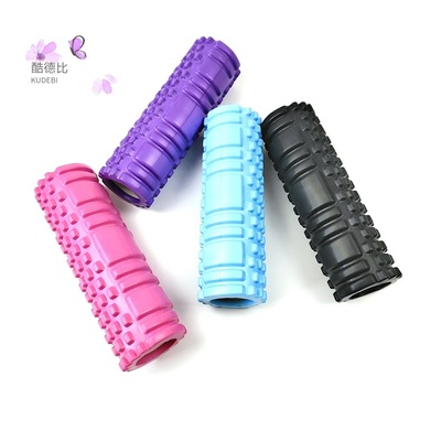 30cm迷你空心瑜伽柱EVA泡沫轴肌肉放松按摩滚轴狼牙健身棒