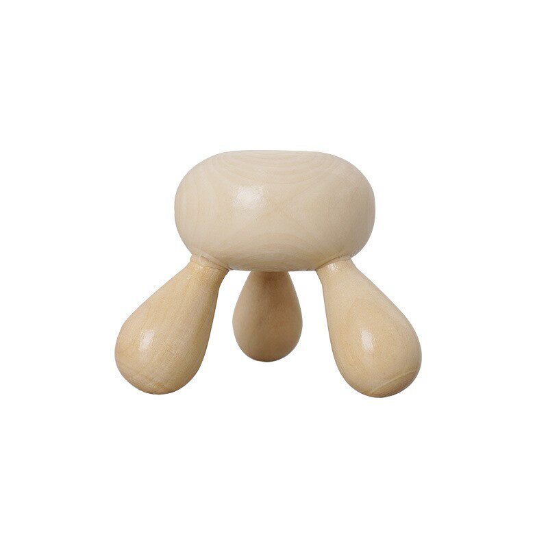 头部按摩器木质滚轮按摩棒家用手动止痒器按摩器灵魂提取器