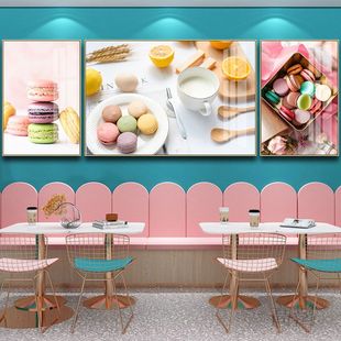蛋糕店墙画北欧小清新马卡龙甜食面包店烘焙店装饰画咖啡厅挂画