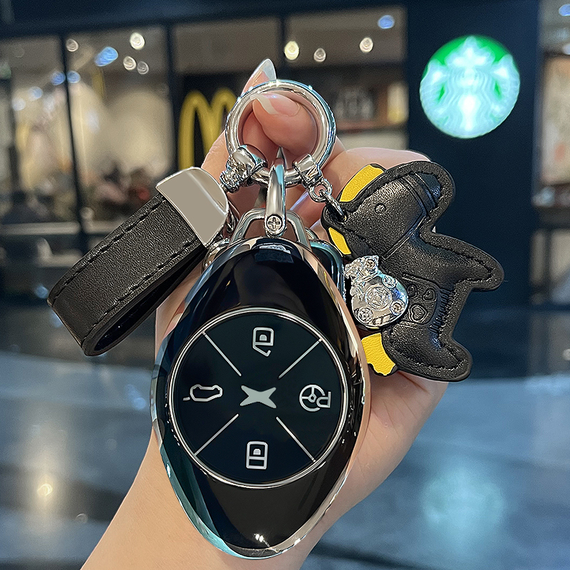 适用小鹏钥匙套p7/p5/g3i/g3扣g3g6款g9钥匙包高档车饰保护壳男女