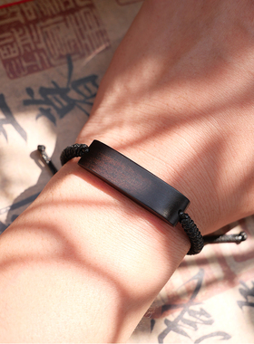 雷击枣木情侣手链檀木小叶紫檀