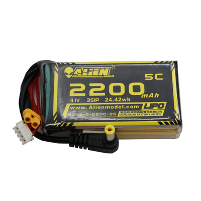 Alienmode 2200MAH 3S 11.1V兼容fatshark肥鲨HDO2 和DJI眼镜电池