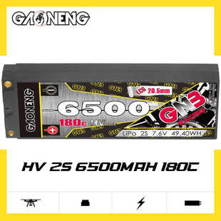 GNB高能2S 7.6V6500mAh 180C HV 1/10RC竞速攀爬车车模动力锂电池