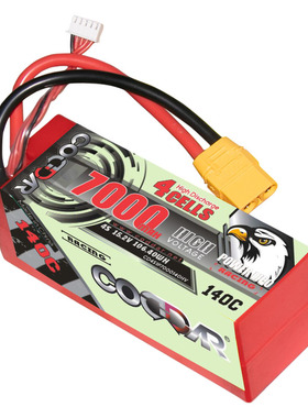 鹰氪 7000MAH 4S 15.2V 140C HV 1:8越野RC遥控车模 出线锂电池
