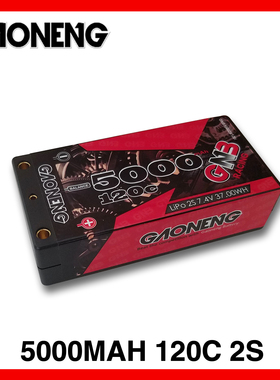 高能GNB 硬壳5000MAH 2S 120C 7.4V短电 lipo短电池  RC车电