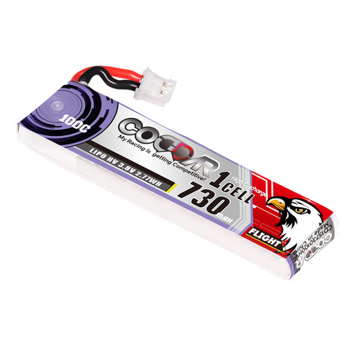 鹰氪CODDAR 730MAH 1S 3.8V 100C HP2.0/A30插头室内空心杯锂电池