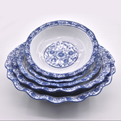 青花瓷大汤碗12寸加深酸菜鱼专用十英寸14带耳朵商用餐饮酒店饭店