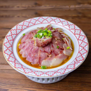 饭店明档展示盘酒店圆形菜盘子带炉座商用家用汤盘高档网红创意碟