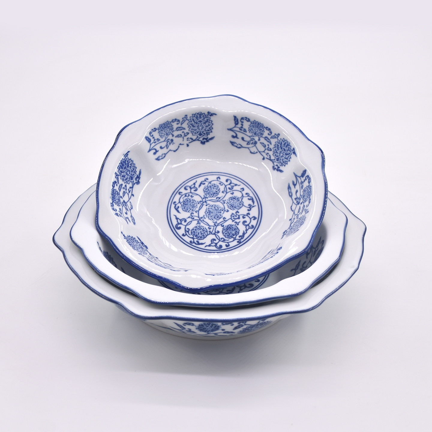 高温青花瓷碗中式商用大汤碗老式雪花碗酒店饭店餐饮专用装菜浅碗,餐饮具,碗,淘宝优惠券,粉丝福利购,淘宝优惠卷