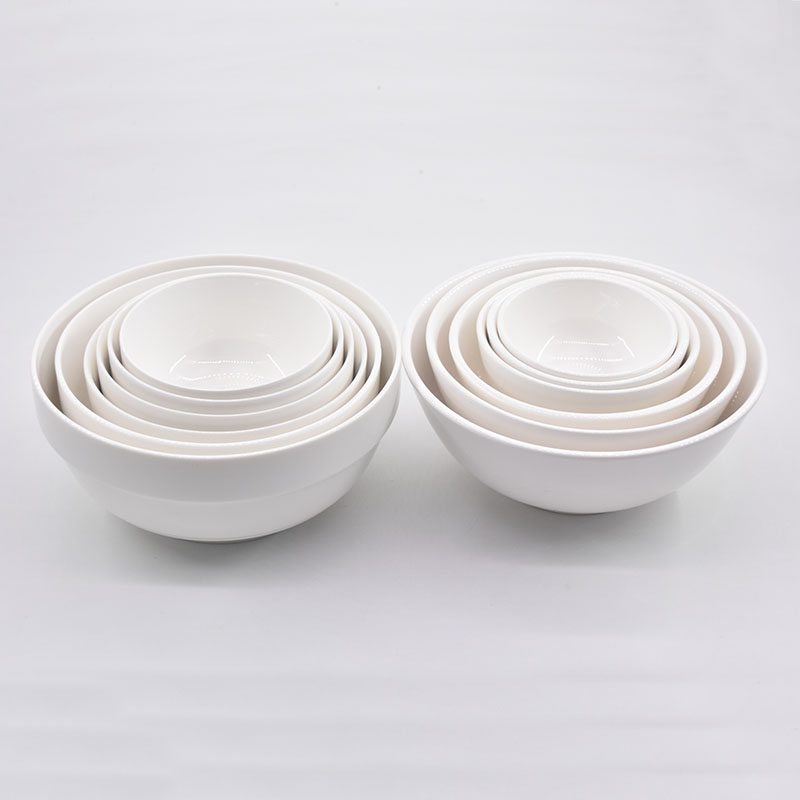 碗商用陶瓷纯白色吃饭米饭酒店饭店餐饮食堂微波炉4寸直口4.5英68