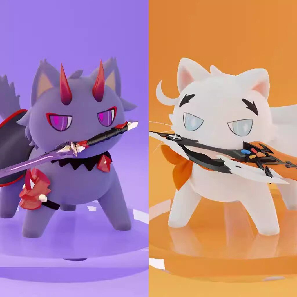 【全款】游戏手办雷电芽衣芽猫猫琪亚娜琪猫猫手办可爱桌面摆件礼