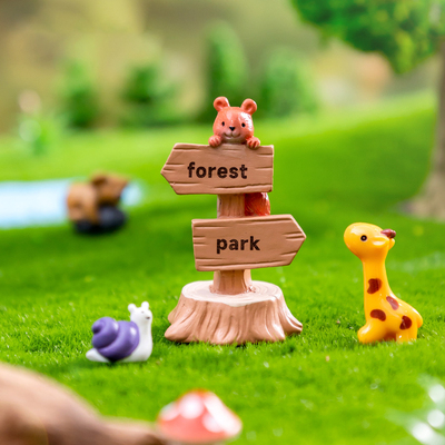 微景观创意可爱指路标路牌小摆件