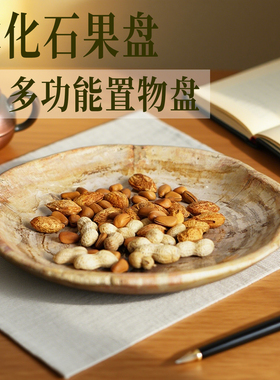 YuShiLin天然硅化木收纳盘子