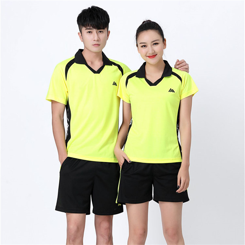 羽毛球服男女夏定制印字打排球