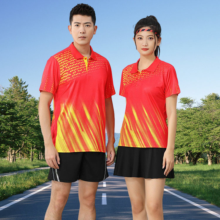 羽毛球服男女短袖T恤排球初高中