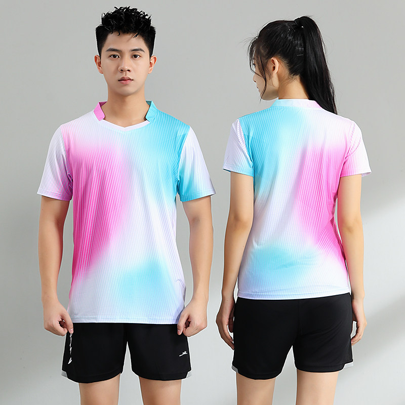 羽毛球服排球运动短袖上衣裤吸汗