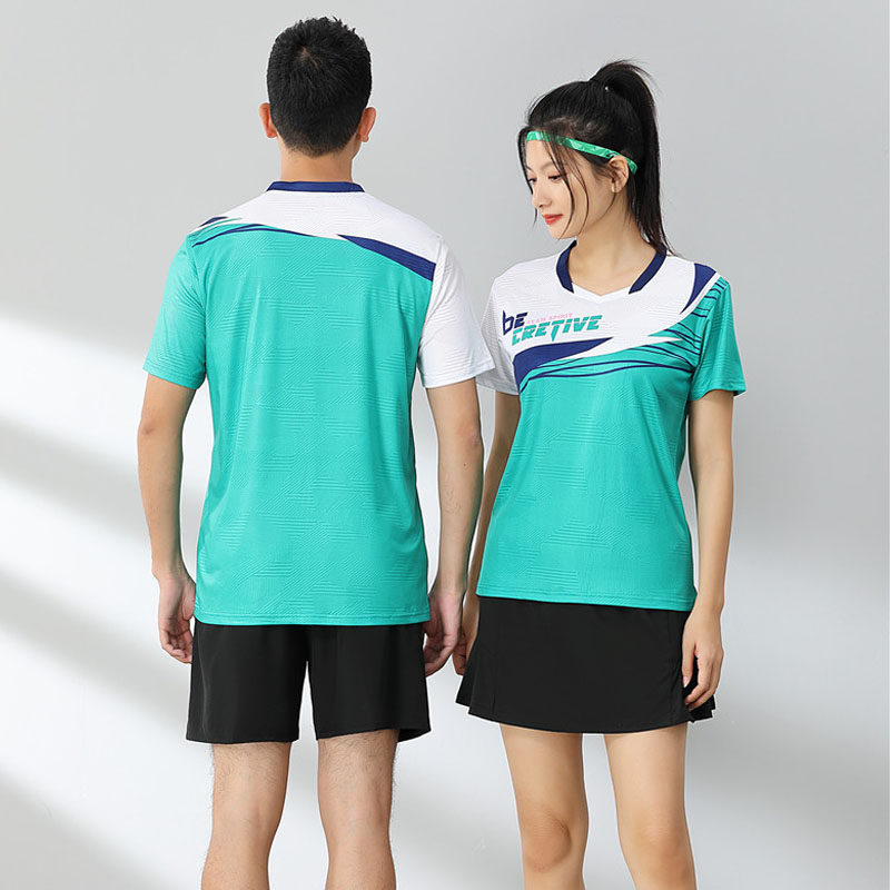 羽毛球服比赛排球男女夏短袖T恤