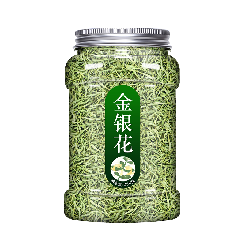 金银花干500g散装洗澡婴儿野生带绒毛中药材特级茶清火正品药用