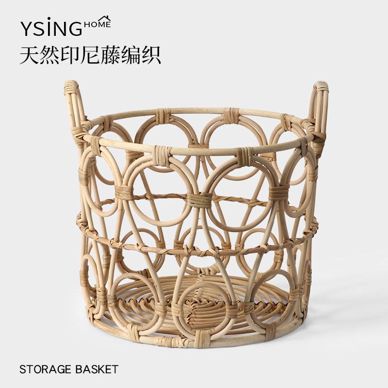 藤编脏衣篓浴室化妆室超大容量脏衣服收纳筐家用手工编织储物篮子