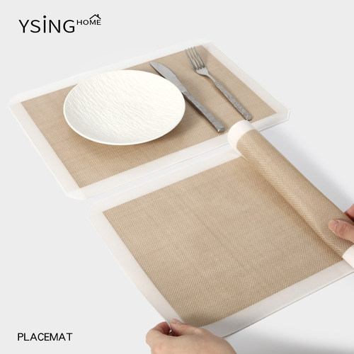 餐垫防水防油免洗高级感轻奢日式硅胶隔热垫西餐小学生吃饭可折叠