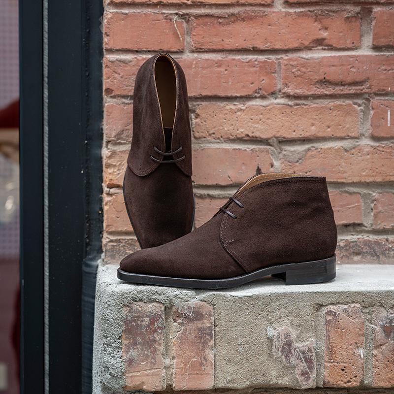 雅生AXEN固特异工艺翻毛皮沙漠靴