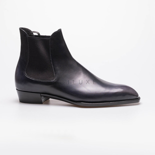 黑灰擦色Chelsea皮靴 手缝沿条结构 Oct Tenth手工固特异切尔西靴