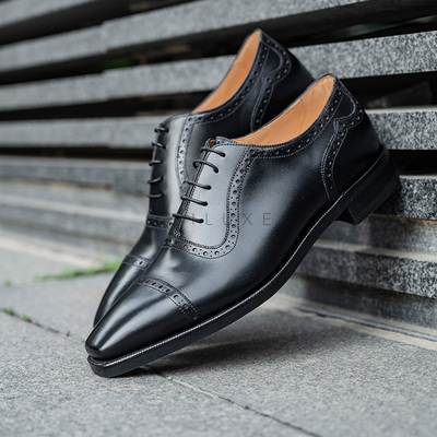 雅生AXEN固特异工艺布洛克牛津鞋