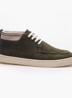 Notations男士平底舒适潮鞋 高帮圆头英伦头层羊皮休闲鞋德比皮靴