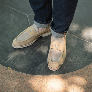 休闲Loafer便士乐福皮鞋 牛翻毛皮男士 Tenth手缝沿条工艺皮鞋 Oct