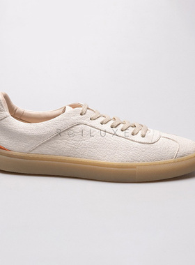 Notations男士时尚小白鞋 羊皮透气低帮百搭系带平底休闲德训鞋男