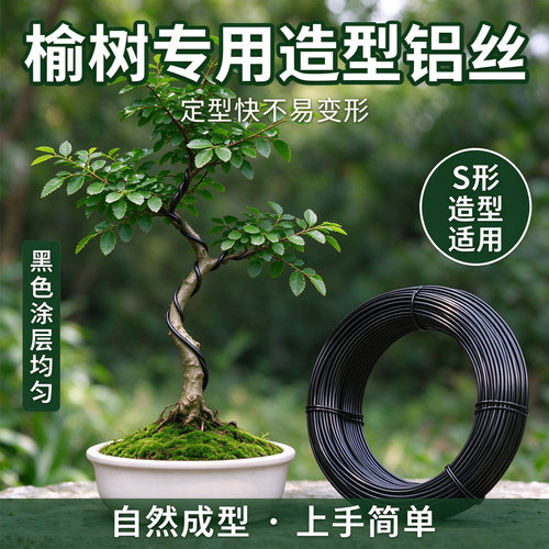 盆景树铝丝包线铝线成品蟠扎成形绿植榆树线绳定型束缚扎丝塑形线