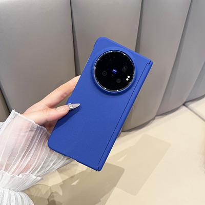适用vivoXFold3pro手机壳XFold6肤感磨砂典藏版折叠铰链中轴保护套viv0XFold3防摔男女高级感por外壳新款纯色